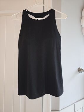 Old Navy- Active Powersoft Black Racerback Tank- Built In Bra- Size L